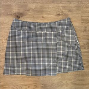 Plaid Blue Mini Skort - Classic Wrap Style
